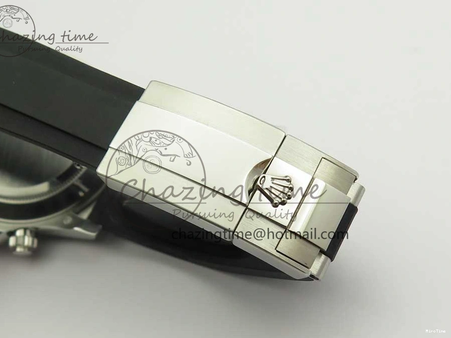 MiroTime 0119 Daytona 116519 Noob 1:1 Best Edition 904L SS Case Blue Dial on Black Rubber Strap SA4130 (Free Extra Strap) Compact 3290